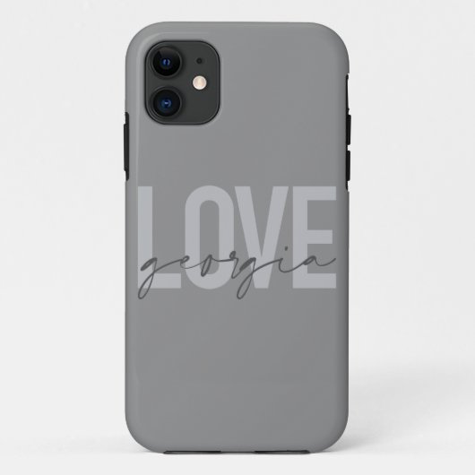 Moderne, einfache, urbane, coole Design-Liebe Geor Case-Mate iPhone Hülle (Rückseite)
