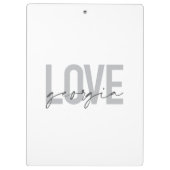 Moderne, einfache, urbane, coole Design-Liebe Geor Klemmbrett (Rückseite)