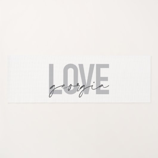 Moderne, einfache, urbane, coole Design-Liebe Geor Yogamatte (Vorderseite (Horizontal))
