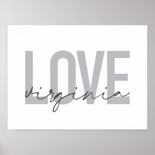 Moderne, einfache, urbane, coole Design Liebe Virg Poster (Vorne)