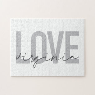 Moderne, einfache, urbane, coole Design-Liebe Virg Puzzle