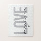 Moderne, einfache, urbane, coole Design-Liebe Virg Puzzle (Vertikal)