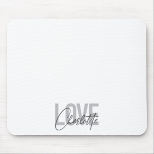 Moderne, einfache, urbane, coole Liebe Charlotte Mousepad
