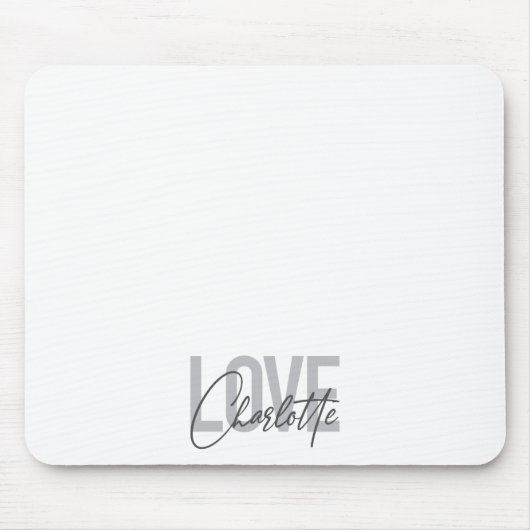 Moderne, einfache, urbane, coole Liebe Charlotte Mousepad (Vorne)