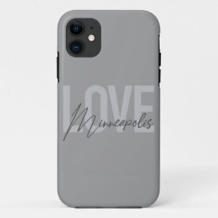 Moderne, einfache, urbane, coole Liebe Minneapolis Case-Mate iPhone Hülle
