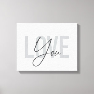 Moderne, einfache, urbane, coole Typografie-Liebe Leinwanddruck