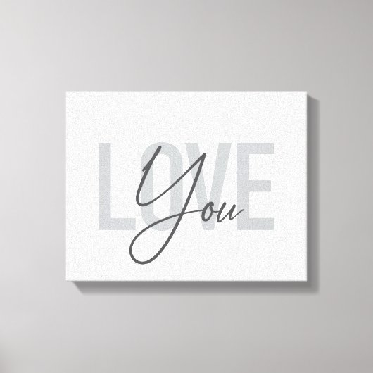 Moderne, einfache, urbane, coole Typografie-Liebe Leinwanddruck (Vorderseite)