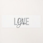 Moderne, einfache, urbane, coole Typografie-Liebe  Yogamatte (Rückseite (Horizontal))
