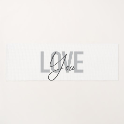 Moderne, einfache, urbane, coole Typografie-Liebe  Yogamatte (Vorderseite (Horizontal))