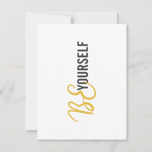 Moderne, einfache, urbane Grafik von Be Yourself Mitteilungskarte