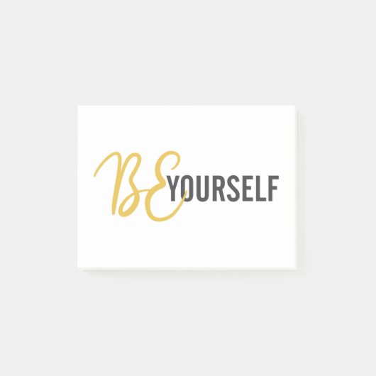 Moderne, einfache, urbane Grafik von Be Yourself Post-it Klebezettel (Vorderseite)