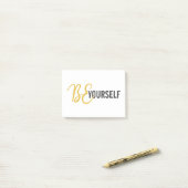 Moderne, einfache, urbane Grafik von Be Yourself Post-it Klebezettel (Auf Schreibtisch)