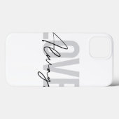 Moderne, einfache urbane Typografie "Liebe immer" Case-Mate iPhone Hülle (Rückseite (Horizontal))