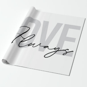Moderne, einfache urbane Typografie "Liebe immer" Geschenkpapier