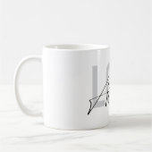 Moderne, einfache urbane Typografie "Liebe immer" Kaffeetasse (Links)