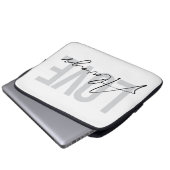 Moderne, einfache urbane Typografie "Liebe immer" Laptopschutzhülle (Vorne Knopf)