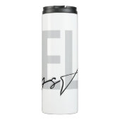 Moderne, einfache urbane Typografie "Liebe immer" Thermosbecher (Rückseite)