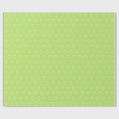 Moderne einfache Valentine Herz Muster Grün Geschenkpapier (Flach)