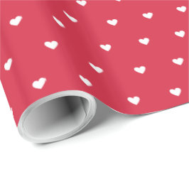 Moderne einfache Valentine White Small Hearot Geschenkpapier