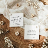 Moderne einfache Verlobungsfeier Handschrift Herz Geschenkanhänger