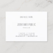 Moderne, einfache Vorlage Elegant Beruflich Visitenkarte (Rückseite)