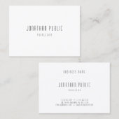 Moderne, einfache Vorlage Elegant Beruflich Visitenkarte (Vorne/Hinten)