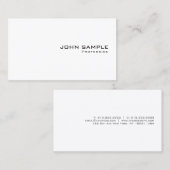 Moderne einfache Vorlage Elegant Professionell Visitenkarte (Vorne/Hinten)