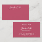 Moderne einfache Vorlage Elegant Rot Beruflich Visitenkarte (Vorne/Hinten)