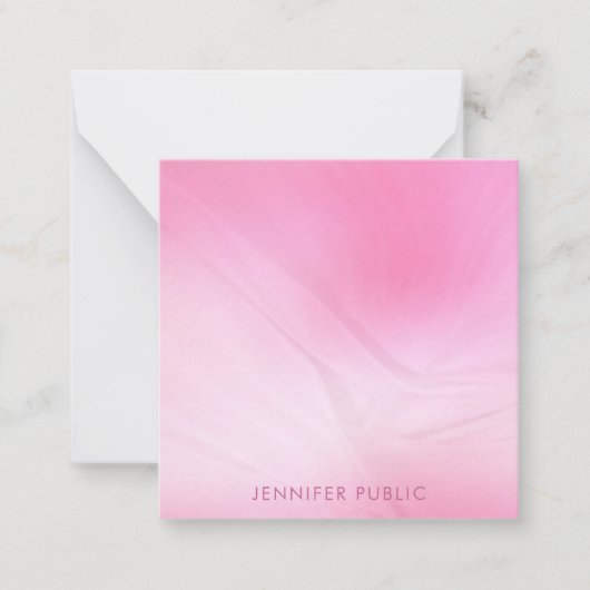 Moderne einfache Vorlage Elegante Rosa Trendy (Vorderseite)