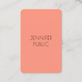 Moderne, einfache Vorlage Elegante Trend-Farben Visitenkarte (Vorderseite)