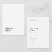 Moderne, einfache Vorlage Elegantes Berufliches Mo Visitenkarte (Vorne/Hinten)