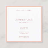 Moderne, einfache Vorlage Elegantes Minimalistisch Quadratische Visitenkarte (Rückseite)