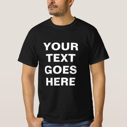 Moderne einfache Vorlage Fügen Sie Ihren Text hier T-Shirt (Vorderseite)