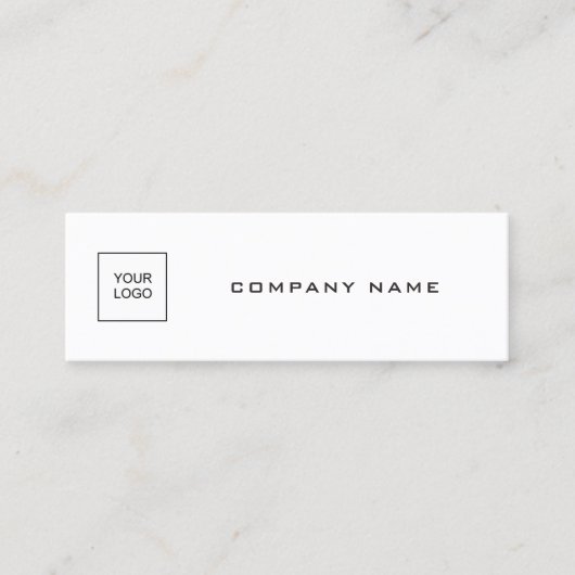 Moderne, einfache Vorlage Hochladen Ihrer Logofirm Mini Visitenkarte (Vorderseite)