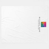 Moderne einfache Vorlage Ihr Logo hier stilvoll Fleecedecke (Vorderseite (Horizontal))