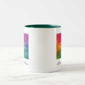 Moderne einfache Vorlage Laden Sie Ihr Foto oder L Zweifarbige Tasse (Mittel)