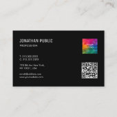 Moderne, einfache Vorlage QR-Code-Logo-Ozean Visitenkarte (Rückseite)