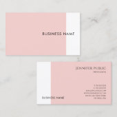 Moderne, einfache Vorlage Rosa Rosa Elegante Firma Visitenkarte (Vorne/Hinten)