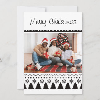Moderne einfache Vorlage Schwarz-Weiß-Weihnachten