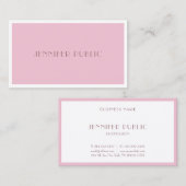 Moderne, einfache Vorlage Trendy Elegante Rose Far Visitenkarte (Vorne/Hinten)