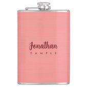 Moderne, einfache Vorlagenkalligrafie Flachmann (Vorderseite)