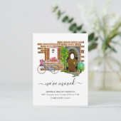 Moderne einfache Wasserfarbe Neue Adresse Ankündigungspostkarte (Stehend Vorderseite)