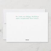 Moderne, einfache Weihnachts-Foto-Weihnachtskarte Feiertagskarte (Rückseite)