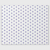 Moderne einfache Weihnachtsbäume Periwinkle Blue Geschenkpapier (Flach)