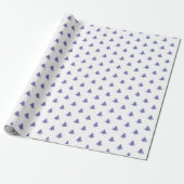 Moderne einfache Weihnachtsbäume Periwinkle Blue Geschenkpapier (Ungerollt)