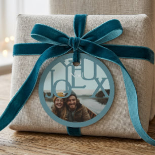 Moderne einfache Weihnachtsgeschenk-Foto-Anhänger Geschenkanhänger