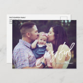 Moderne einfache Weihnachtsschrift Postkarte (Vorne/Hinten)