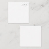 Moderne einfache Weiß Trendsetter Minimalistisch S Mitteilungskarte (Vorne/Hinten)