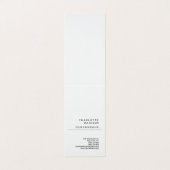 Moderne einfache Weiß Trendsetter Minimalistisch S Visitenkarten (Außenseite Aufgefaltet)