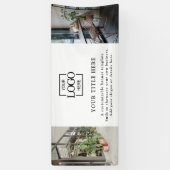 Moderne einfache weiße benutzerdefinierte Geschäft Banner (Vertikal)